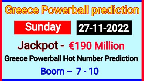 greece powerball predictions